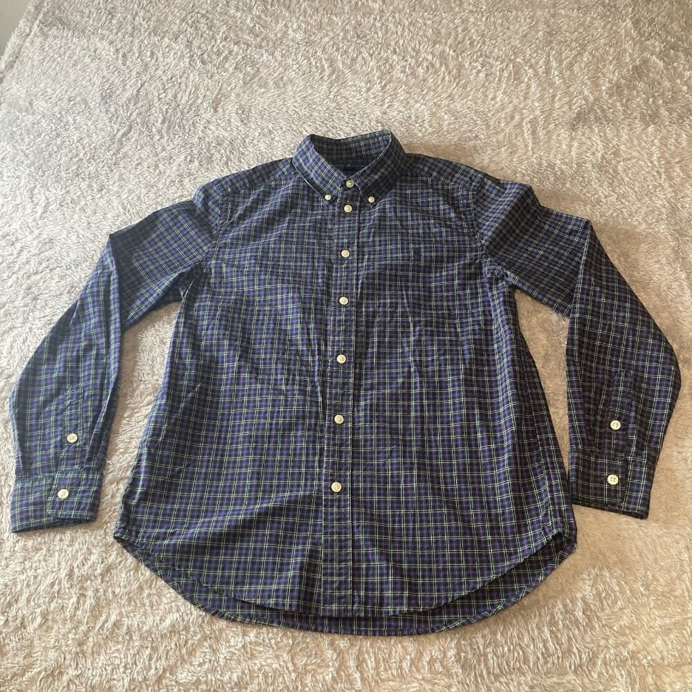POLO RALPH LAUREN Plaid Multicolored Long Sleeve Shirt Boys Size L (14-16)